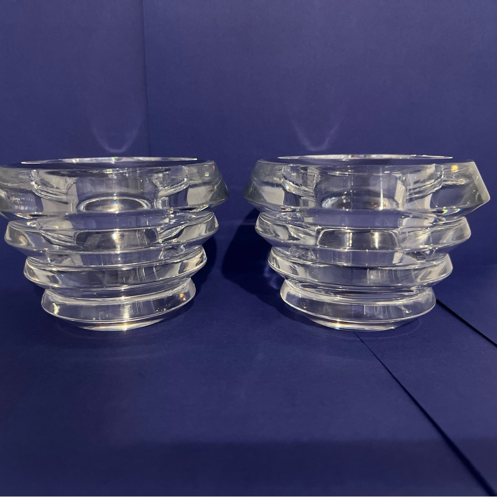 Set of 2 Vintage Lenox Ovations Radiance Crystal Votive Candle Holder